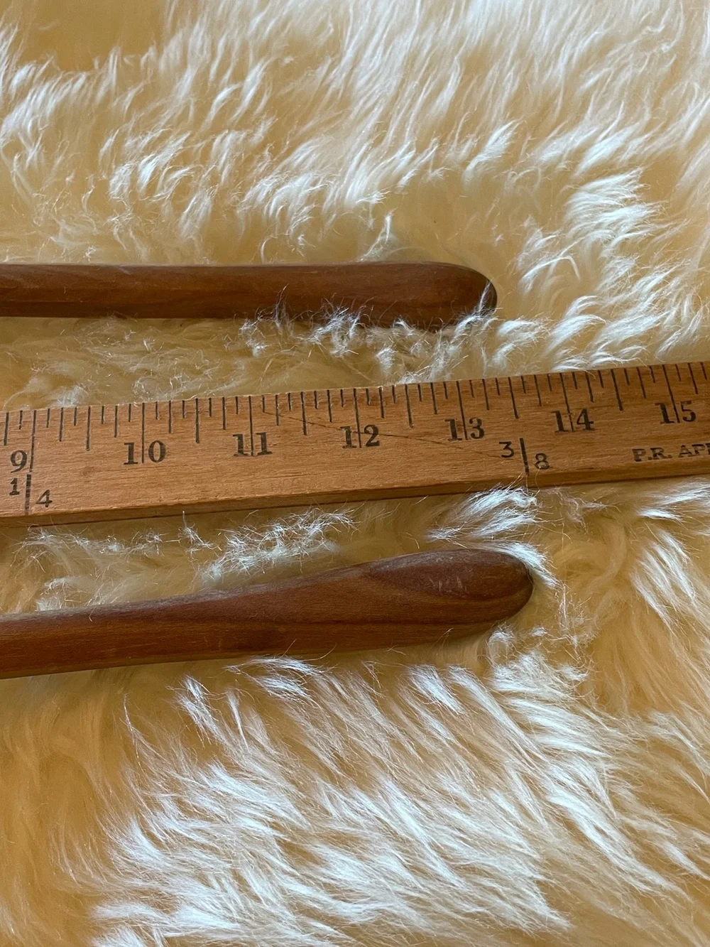 Hand-carved Wood Salad Servers